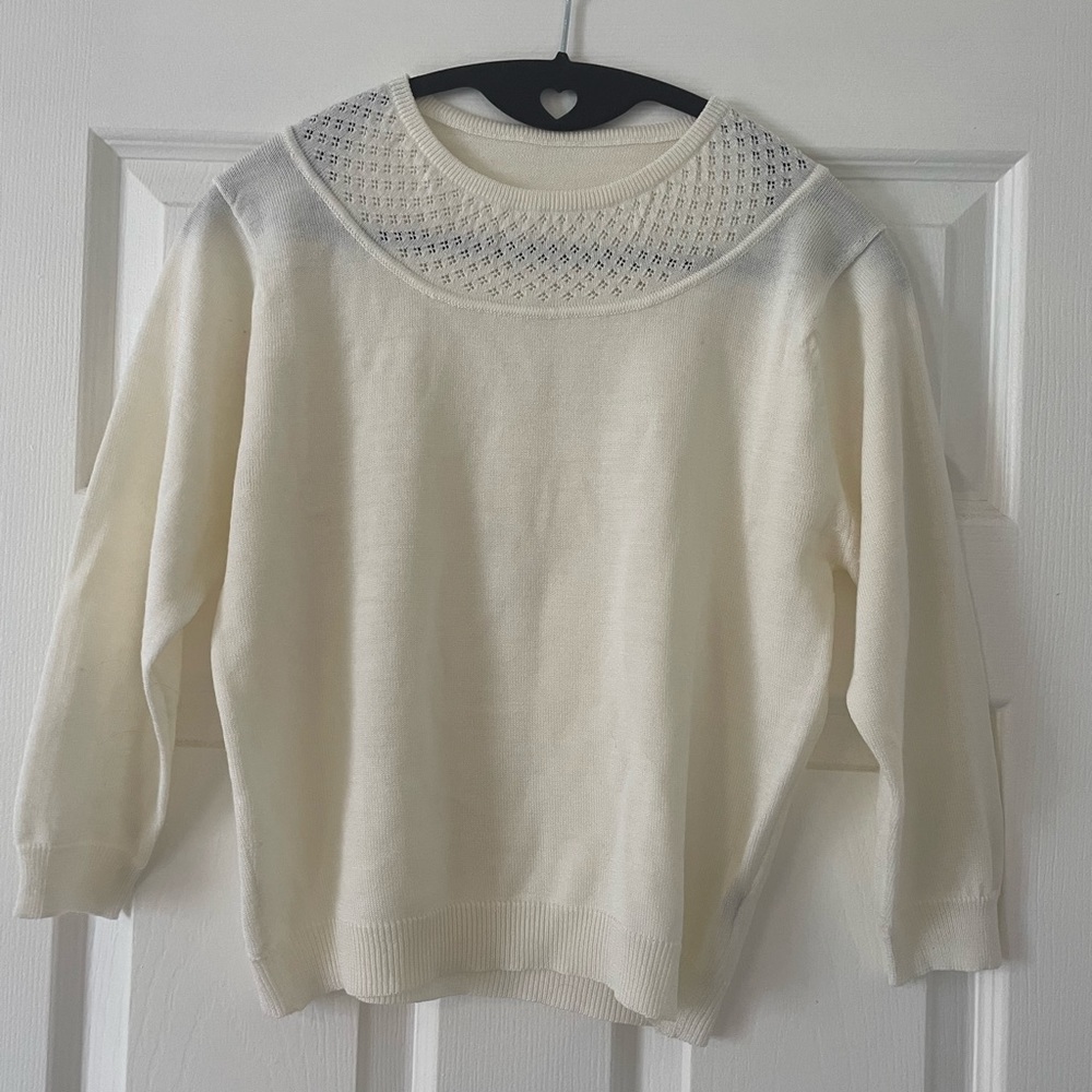 Vintage Mitsukoshi White Sweater